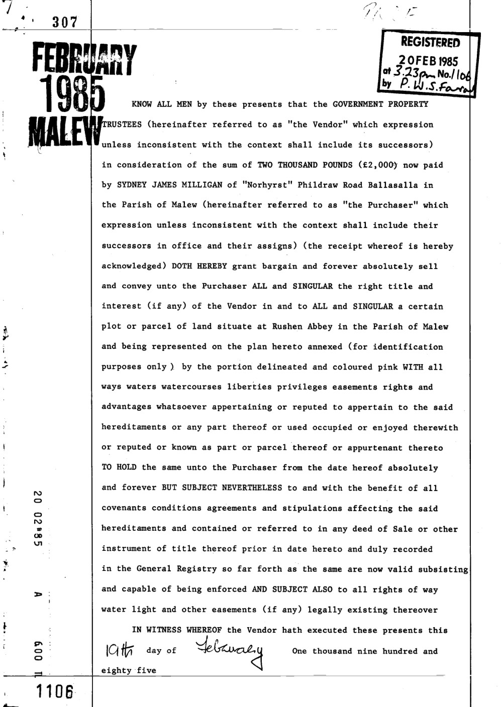 Conveyance Feb 1985/307